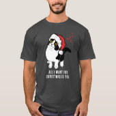 Alles wat ik wil voor kerst kat t-shirt (Voorkant)