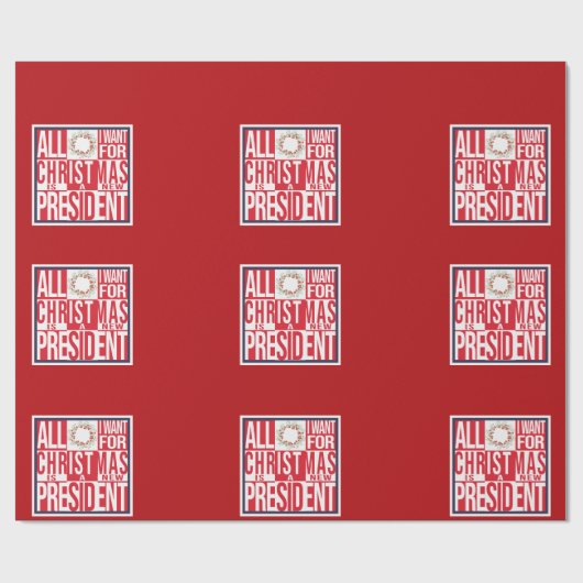 Alles wat ik wil voor kerst Nieuw President Patrio Cadeaupapier (Vlak)