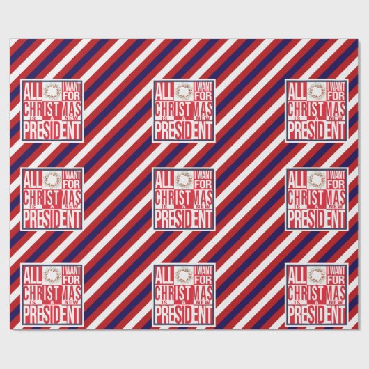 Alles wat ik wil voor kerst Nieuw President Patrio Cadeaupapier (Vlak)