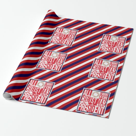 Alles wat ik wil voor kerst Nieuw President Patrio Cadeaupapier (Uitgerold)