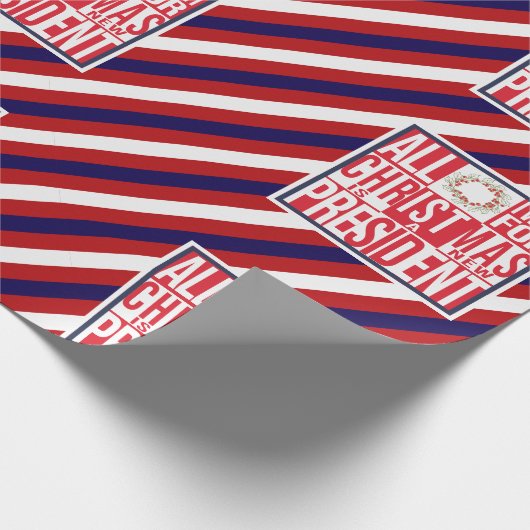 Alles wat ik wil voor kerst Nieuw President Patrio Cadeaupapier (Hoek)