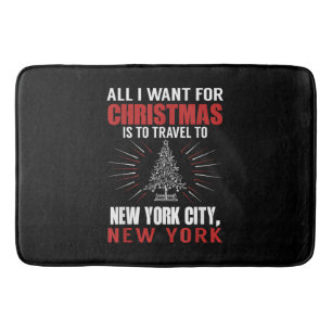 Alles wat ik wil voor kerst reizen naar New York C Badmat