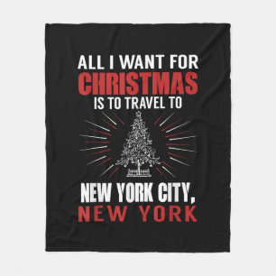 Alles wat ik wil voor kerst reizen naar New York C Fleece Deken