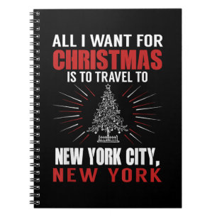 Alles wat ik wil voor kerst reizen naar New York C Notitieboek
