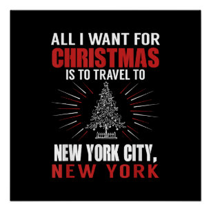 Alles wat ik wil voor kerst reizen naar New York C Perfect Poster