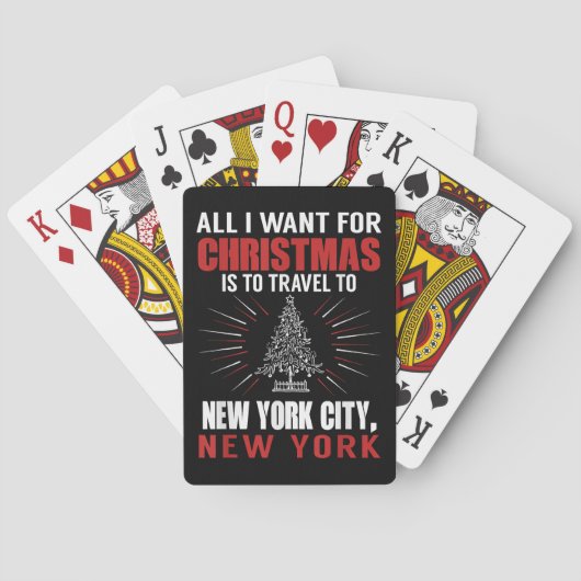 Alles wat ik wil voor kerst reizen naar New York C Pokerkaarten (Achterkant)