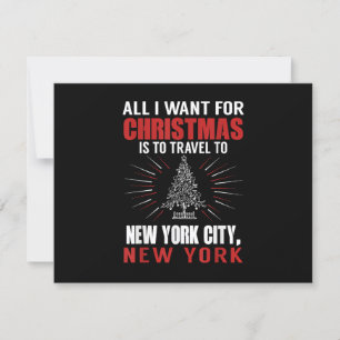 Alles wat ik wil voor kerst reizen naar New York C RSVP Kaartje