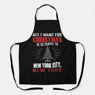 Alles wat ik wil voor kerst reizen naar New York C Schort