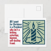 Alles wat ik wil voor kerstantitrump-Sjabloon Briefkaart (Voorkant / Achterkant)