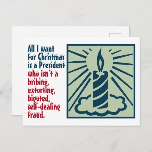 Alles wat ik wil voor kerstantitrump-Sjabloon Briefkaart (Voorkant / Achterkant)