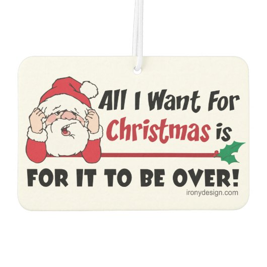 Alles wat ik wil voor kerstcadeaudesign luchtverfrisser (Achterkant)