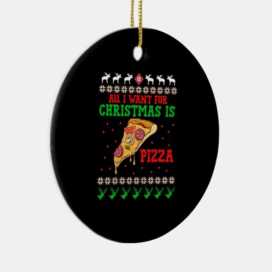 Alles wat ik wil voor kerstcadeaus keramisch ornament (Rechts)