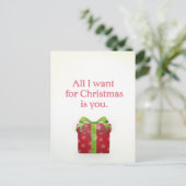 'Alles wat ik wil voor Kerstmis ben jij' briefkaar Feestdagenkaart (Staand voorkant)