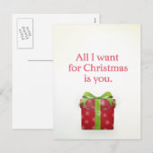'Alles wat ik wil voor Kerstmis ben jij' briefkaar Feestdagenkaart (Voorkant / Achterkant)