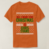 Alles wat ik wil voor Kerstmis Chris Evans T-shirt (Design voorkant)