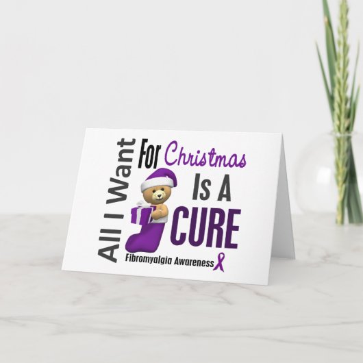 Alles wat ik wil voor Kerstmis Fibromyalgia Feestdagen Kaart (Voorkant)