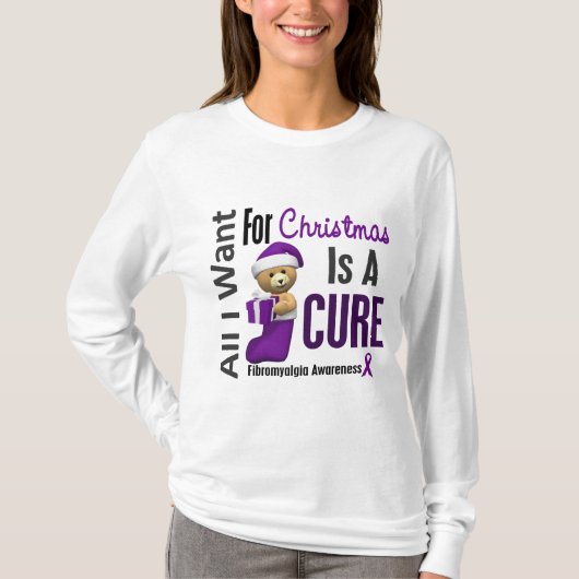 Alles wat ik wil voor Kerstmis Fibromyalgia T-shirt (Voorkant)