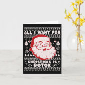 Alles wat ik wil voor Kerstmis is Botox Santa Ugly Kaart (Gele Bloem)