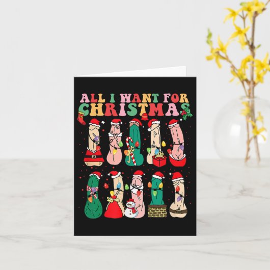 Alles wat ik wil voor Kerstmis is D Merry Willymas Kaart (Gele Bloem)