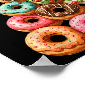 Alles wat ik wil voor Kerstmis is Donuts kerstboom Poster (Hoek)