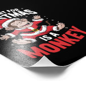 Alles wat ik wil voor Kerstmis is een apenliefhebb Foto Afdruk (Hoek)