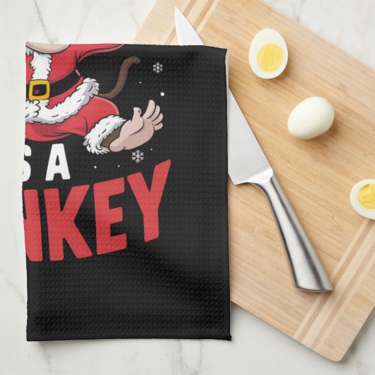 Alles wat ik wil voor Kerstmis is een apenliefhebb Theedoek (Quarter Fold)