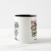 🤖Alles wat ik wil voor Kerstmis is een Chatbot Fu Tweekleurige Koffiemok (Center)