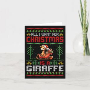 Alles wat ik wil voor Kerstmis is een Giraffe - le Kaart