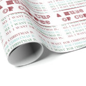 Alles wat ik wil voor Kerstmis is een grote kop ko Cadeaupapier (Rol Hoek)