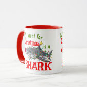 Alles wat ik wil voor Kerstmis is een haai Mok (Voorkant links)