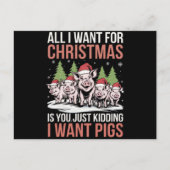 Alles wat ik wil voor Kerstmis is een lelijke trui Feestdagenkaart (Voorkant)