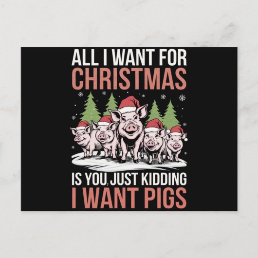 Alles wat ik wil voor Kerstmis is een lelijke trui Feestdagenkaart (Voorkant)