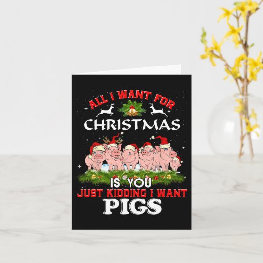 Alles wat ik wil voor Kerstmis is een lelijke trui Kaart (Gele Bloem)