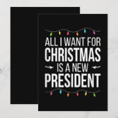 Alles wat ik wil voor Kerstmis is een nieuw Presid Save The Date (Voorkant / Achterkant)