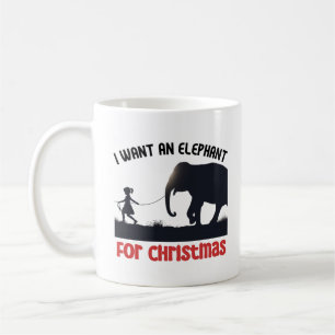 Alles wat ik wil voor Kerstmis is een Olifant.w Koffiemok