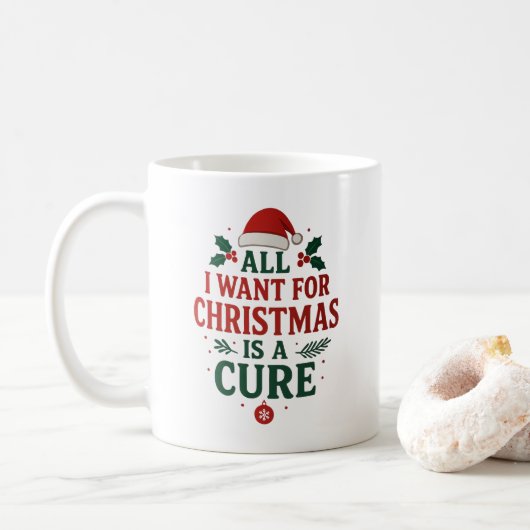 Alles wat ik wil voor Kerstmis is een remedie - Mo Koffiemok (Met donut)