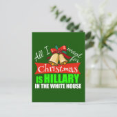 Alles wat ik wil voor Kerstmis is Hillary Feestdagenkaart (Staand voorkant)