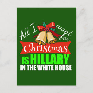 Alles wat ik wil voor Kerstmis is Hillary Feestdagenkaart