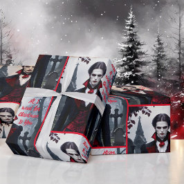 Alles wat ik wil voor Kerstmis is jou vampier Roma Cadeaupapier