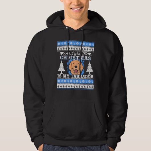 Alles wat ik wil voor Kerstmis is mijn labrador Hoodie (Voorkant)