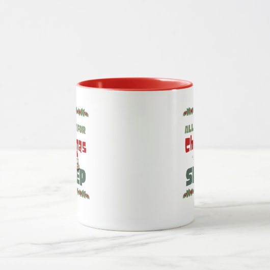 alles wat ik wil voor kerstmis is slapen mok (Midden)