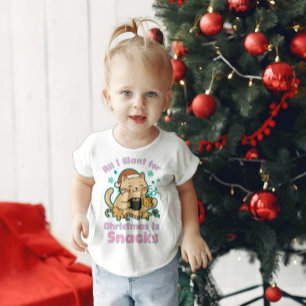 Alles wat ik wil voor Kerstmis is Snacks Schattige Tri-Blend Shirt