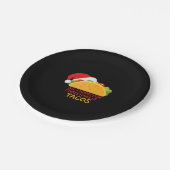 Alles wat ik wil voor Kerstmis is Tacos Kerstman Papieren Bordje (Gekanteld)