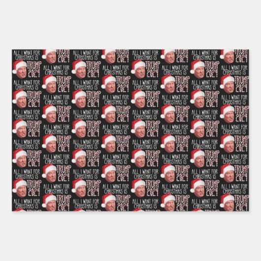 Alles wat ik wil voor Kerstmis is Trump 2024 Inpakpapier Vel (Voorkant 3)