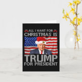 Alles wat ik wil voor Kerstmis is Trump voor Presi Kaart (Gele Bloem)