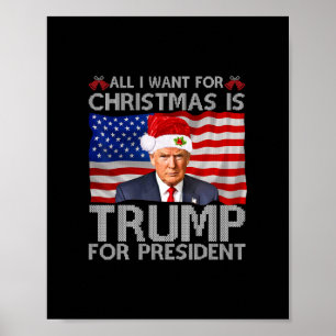 Alles wat ik wil voor Kerstmis is Trump voor presi Poster