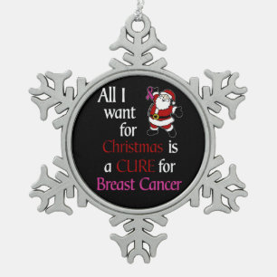 Alles wat ik wil voor Kerstmis/Kerstman.. borstkan Tin Sneeuwvlok Ornament