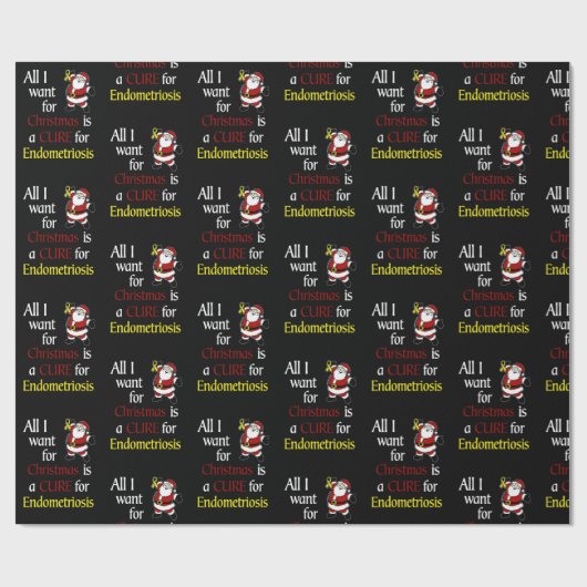 Alles wat ik wil voor Kerstmis/Kerstman.. Endometr Cadeaupapier (Vlak)