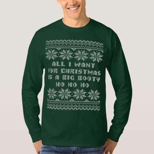 Alles wat ik wil voor Kerstmis, lelijke kerstkeuke T-shirt (Voorkant)