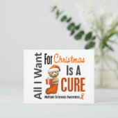 Alles wat ik wil voor Kerstmis, multiple sclerose Feestdagenkaart (Staand voorkant)